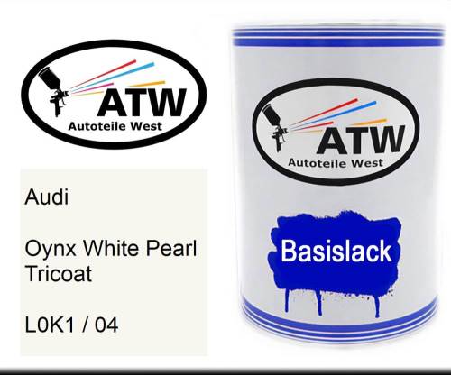 Audi, Oynx White Pearl Tricoat, L0K1 / 04: 500ml Lackdose, von ATW Autoteile West.